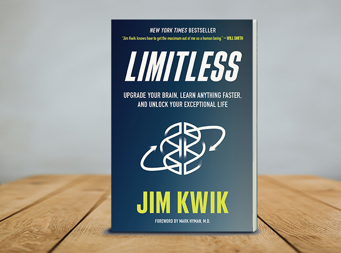 The front cover of the book "Limitless" by Jim Kwik.